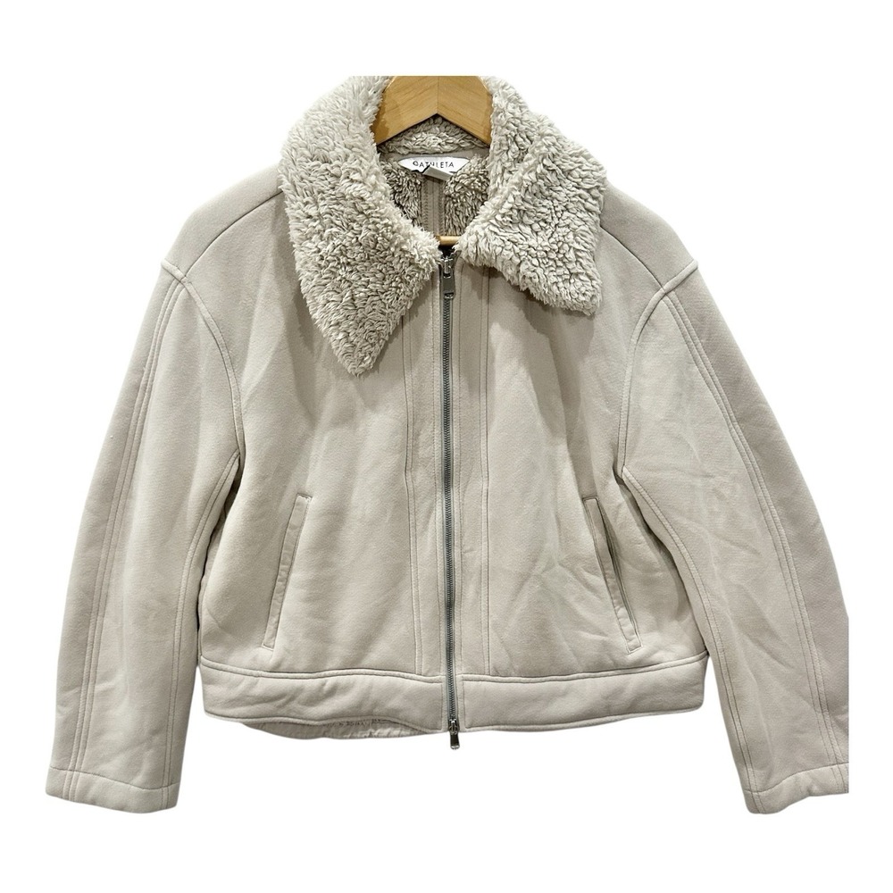 ATHLETA Westbound‎ Sherpa Jacket Women's Size Small Gray Full-Zip Soft